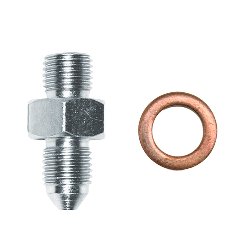 Wilwood fitting kit M/C outlet straight -3 to 3/8-24 male W/CRUSH washer