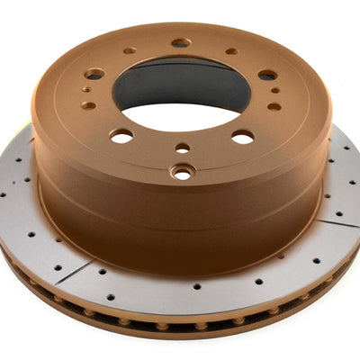 DBA 98-05 Lexus LX470/98+ Toyota Landcruiser 100 Series Front Drilled & Slotted Street Series Rotor