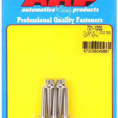 ARP 10-24 RH Thread x 1.000in UHL 12pt Stainless 300 (5/pkg)