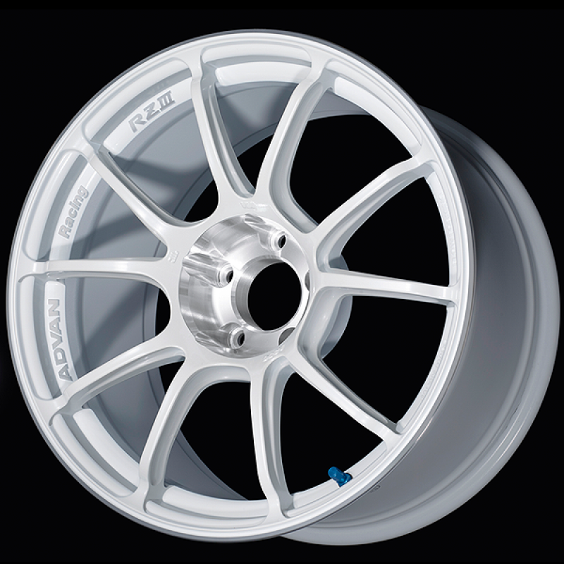 Advan RZIII 18x9.5 / +25 Offset / 5x114.3 BC / 73mm Bore / Racing White Metallic & Diamond Cut