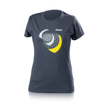 Akrapovic Lifestyle T-shirt Mesh Womens Blue-Grey - Medium