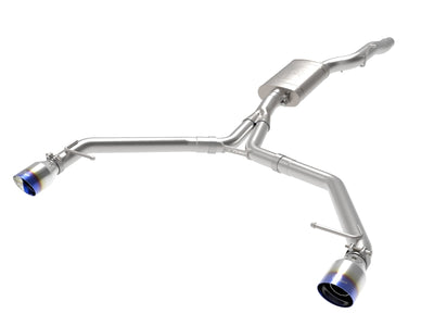 aFe MACH Force-Xp 13-16 Audi Allroad L4 SS Axle-Back Exhaust w/ Blue Flame Tips