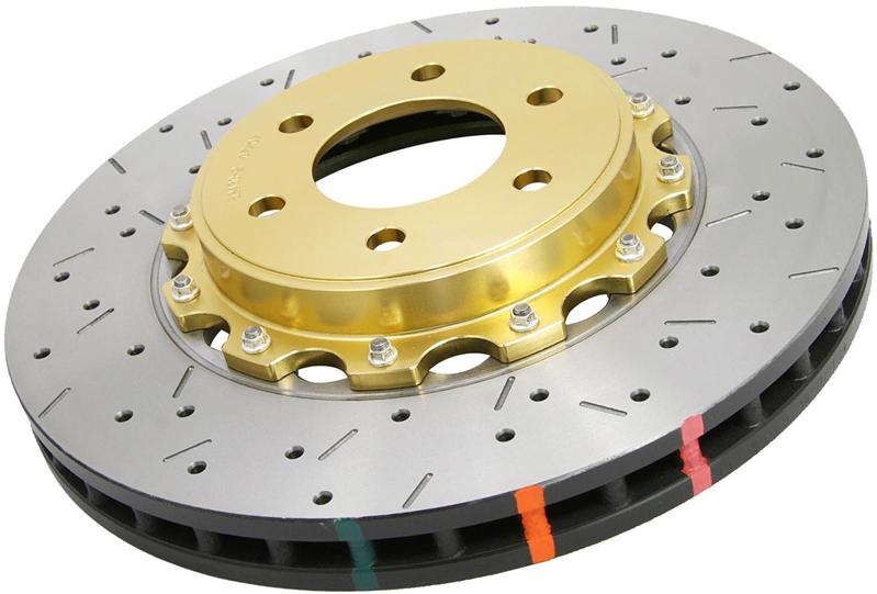 DBA 05-12 Corvette C6 w/Z06 pkg Front Drilled & Slotted 5000 Series 2 Piece Rotor Assembled w/ Gold