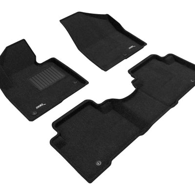 3D MAXpider 13-18 Hyundai Santa Fe Sport Elegant 1st 2nd Row - Floor Mat Set (Black)