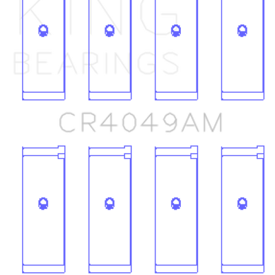 King Engine Bearings Mitsubishi 4G15/G15B/G4Dj (Size +0.50mm) Connecting Rod Bearing Set