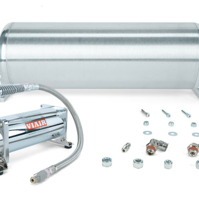 Air Lift 18in FLO Tank w/ Viair 444c Compressor (Incl. Fittings & Tank Mounting Hardware)