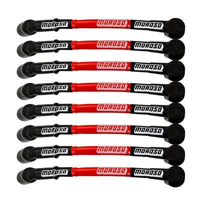 Moroso 11in Long Sleeved Coil On Plug Ultra Spark Plug Wire Set - Red