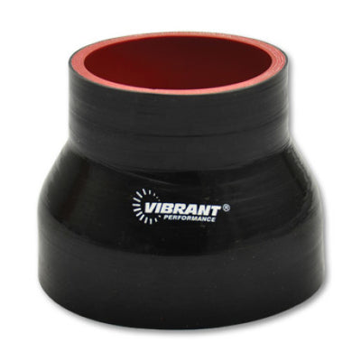 Vibrant Silicone Reducer Coupler 1.25in ID x 2.00in ID x 3.00in Long - Black