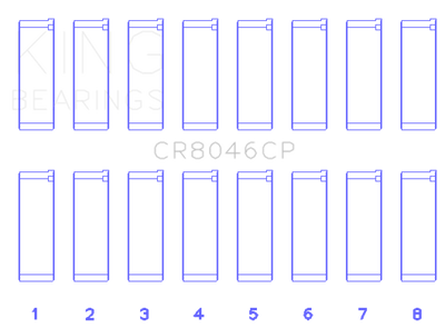 King Engine Bearings Porsche M 48.00/M 48.50 (Size +0.25mm) Connecting Rod Bearing Set