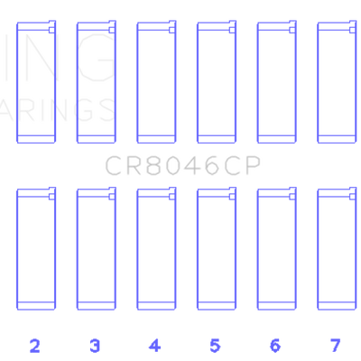 King Engine Bearings Porsche M 48.00/M 48.50 (Size +0.25mm) Connecting Rod Bearing Set