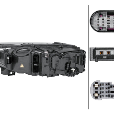 Hella 2017-2019 Audi Q7 Halogen Headlight Assembly