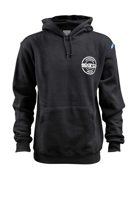 Sparco Sweatshirt Hooded S-Seal Blk Lrg