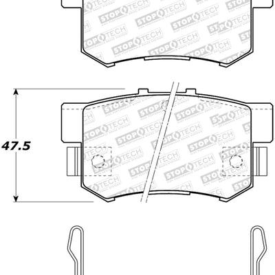 StopTech Sport Performance 97-02 Honda Accord Rear Brake Pads
