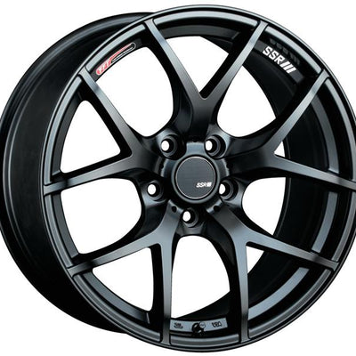 SSR GTV03 18x8.5 5x114.3 40mm Offset Flat Black Wheel 05-07 STI / 11+ tC