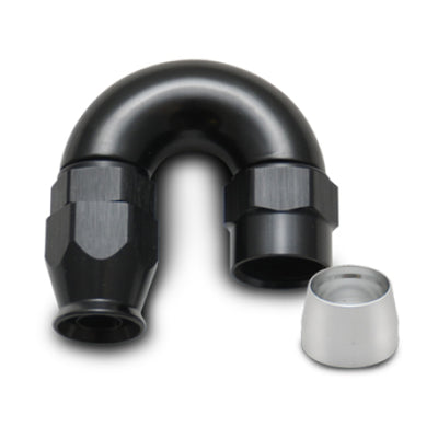 Vibrant 180 Degree High Flow Hose End Fitting for PTFE Lined Hose -12AN