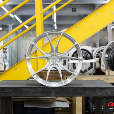 Vossen X Champion RS74 21X11.5 / ET58 / 5X130 / Brushed Gloss Clear Wheel / Taycan - Rear