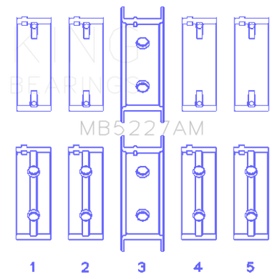 King Engine Bearings Mitsubishi 4G63/4G63T (92) (Size +0.25mm) Main Bearing Set