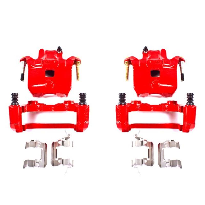 Power Stop 02-04 Infiniti I35 Front Red Calipers w/Brackets - Pair