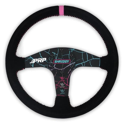 PRP Shreddy Flat Suede Steering Wheel - Cracked