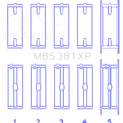 King Engine Bearings Holden 253/308CI 5.0L/5.7L (Size .010) Main Bearing Set