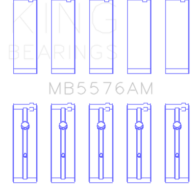 King Engine Bearings Ford J4B/J4C (Size +1.0mm) Main Bearing Set