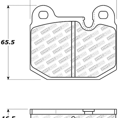 StopTech 08-11 Tesla Roadster Street Select Front Brake Pads