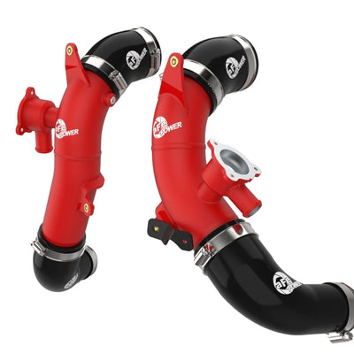 aFe 23-24 Toyota Sequoia V6-3.4L Hybrid BladeRunner 2.5in Aluminum Hot Charge Pipe - Red