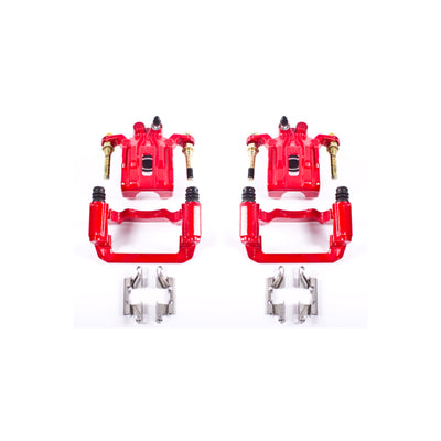 Power Stop 05-12 Nissan Pathfinder Rear Red Calipers w/Brackets - Pair