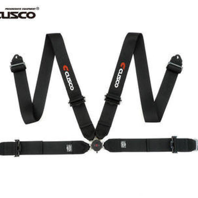 Cusco Universal 4 Point 3in Shoulder 3in Lap w/ Eyebolts (7/16-20UNF Thread) Racing Harness - Black