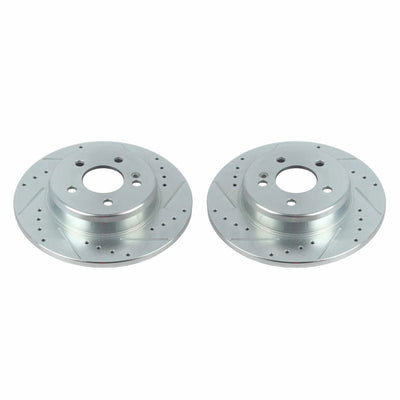 Power Stop 17-18 Mercedes-Benz C300 Rear Evolution Drilled & Slotted Rotors - Pair