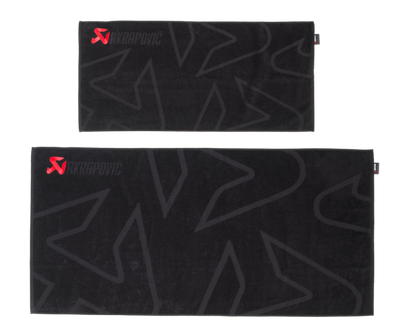 Akrapovic Towel Set - Black w/ Red Logo