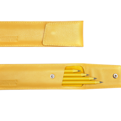 Akrapovic Leather Pencil Case - Yellow
