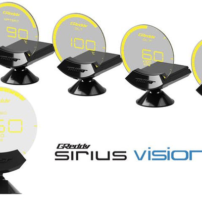GReddy Sirius Vision Display (Turbo / Press / Temp / Voltage) 68mm Clear Thin-Film EL Display Gauge