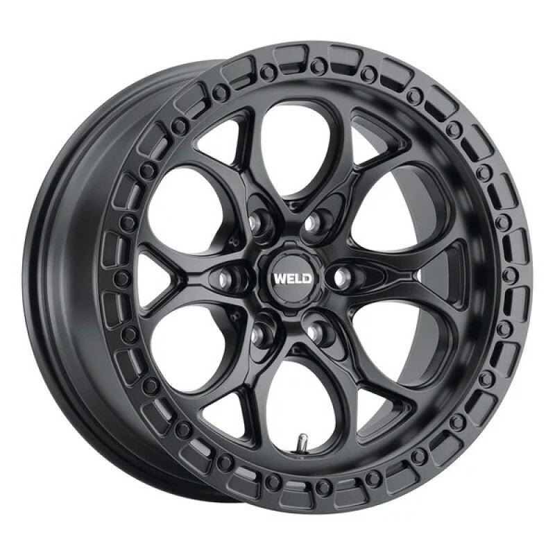Weld 17x9 Ledge 6 6x135  ET00 BS 5.00 Satin BLK / Satin BLK Ring 87.1