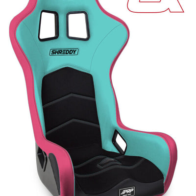 PRP Shreddy Alpha Composite Seat Black- Pink/Teal