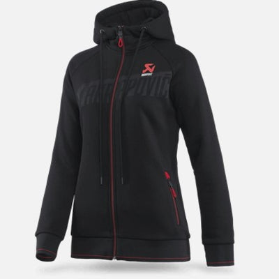Akrapovic Womens Corpo Zip Hoodie Black - XL
