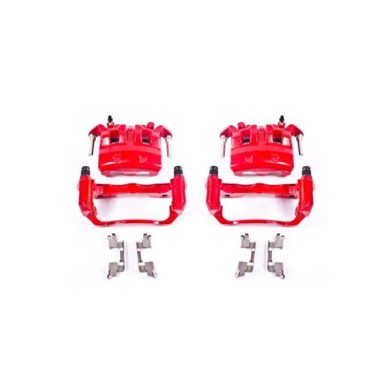 Power Stop 05-18 Nissan Frontier Front Red Calipers w/Brackets - Pair