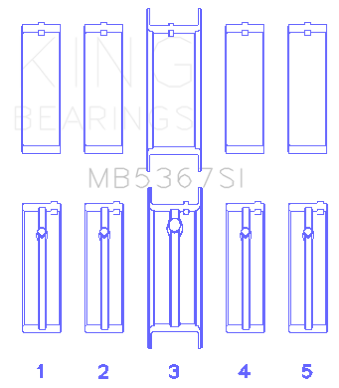 King Engine Bearings GMC 2.4L (146cu) I4 Ecotec Main Bearing Set
