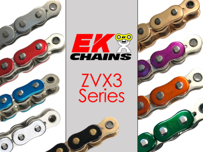 Vortex Racing EK 525 ZVX3 Rivet Master Link- Metallic Red