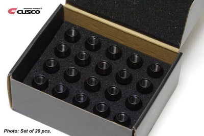 Cusco Universal Wheel Lug Nut Set M12 x P1.5mm - Black (20pcs)