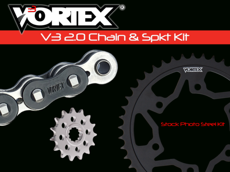 Vortex Racing V3 2.0 Chain and Sprocket Kit 3240-14,435K-42,520SX3-106- Black