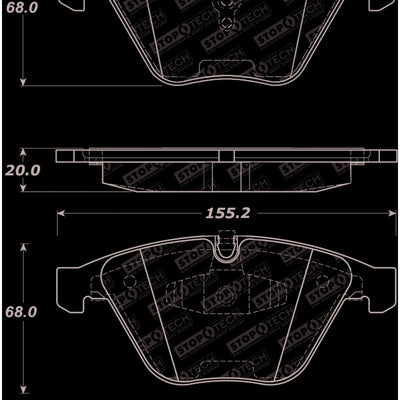 StopTech Street Select Brake Pads - Front 07-13 BMW 328i