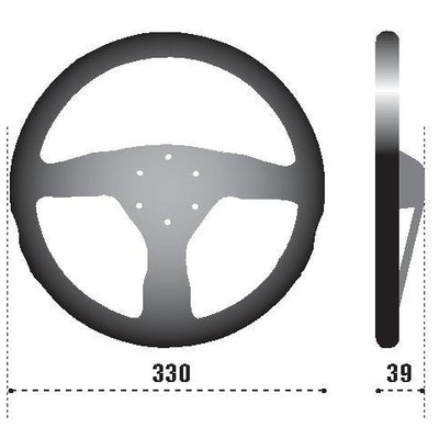 Sparco Steering Wheel 383 Suede Black