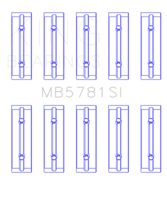 King Engine Bearings Nissan Mr18DE/Mr20DE Renault M4R 700/01/04 (Size +0.50mm) Main Bearing Set