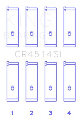 King Engine Bearings Toyota 1Azfe/2Azfe (Size +0.50mm) Connecting Rod Bearing Set