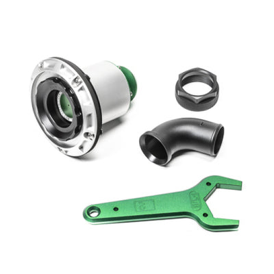 Radium Engineering Remote Mount Vented Female Dry Break 1.5in Elbow