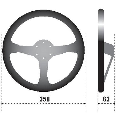 Sparco Steering Wheel 345 Leather Black