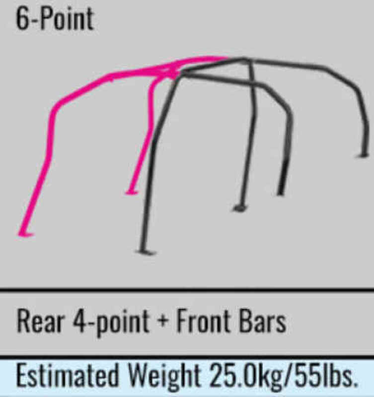 Cusco SFTY21 4-Pssgr 6-PT BLK Around Dash Roll Cage Toyota JZX100 Mark II w/ Sunroof (S/O/No Cancel)