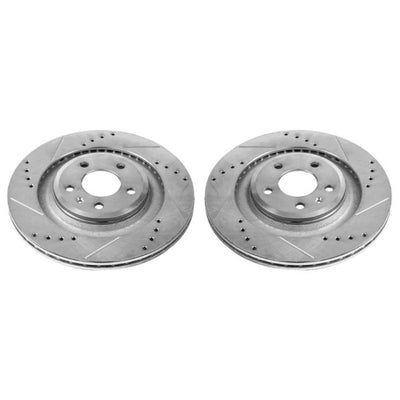 Power Stop 10-11 Audi S4 Rear Evolution Drilled & Slotted Rotors - Pair