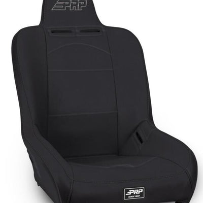 PRP Premier High Back Suspension Seat - Black Vinyl w/Silver PRP Logo